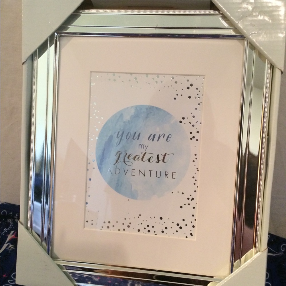 Home Decor 8X10 Inspiring Picture “You Are My Greatest Adventure” LUXE Cute NWT